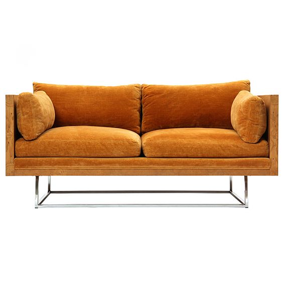 Burled sofa, Milo Baughman
